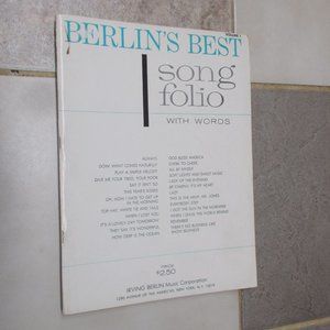 Collectable Vintage Music Berlin's Best, volume 1 song folio with words c/w 1964